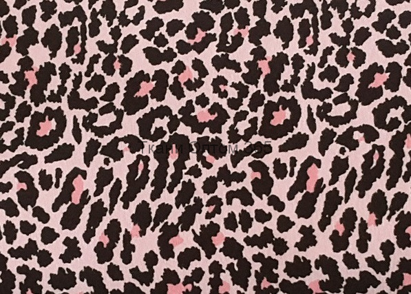  Кулирная гладь с леопардовым рисунком  Розовый 