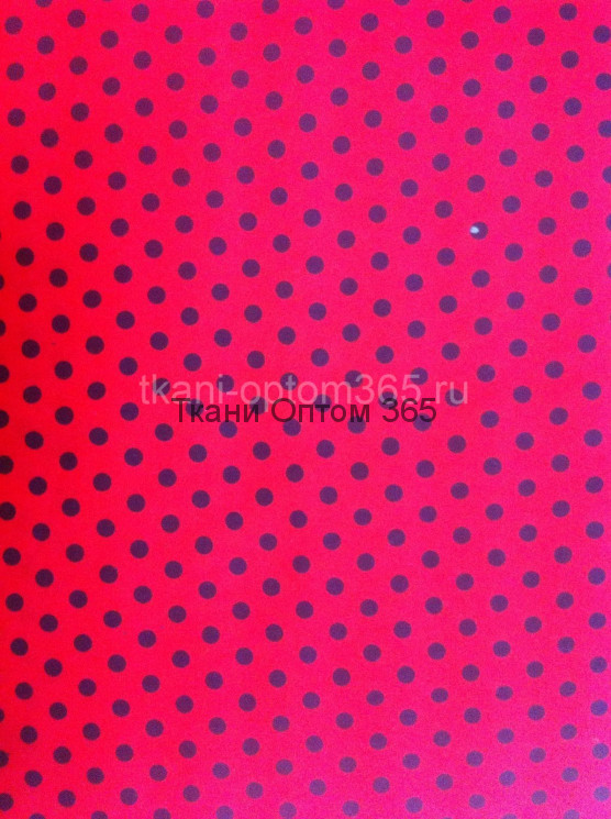 Хлопок принт точки на красном 