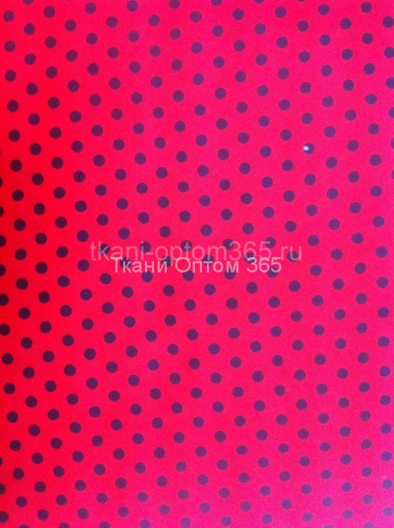 Хлопок принт точки на красном 