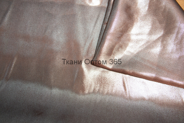 Сатин с напылением  Серебро цвет коричневый-20 