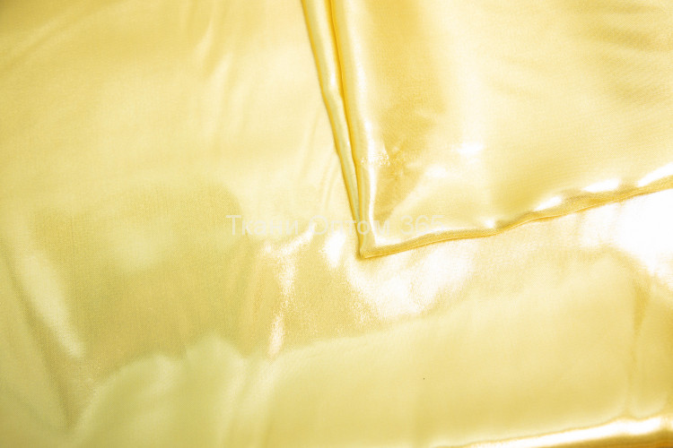 Cатин с напылением Золото  цвет желтый-2 