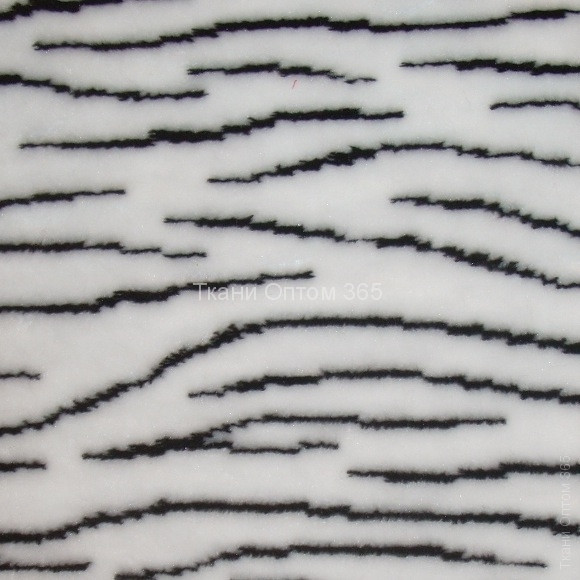 Искусственный мех тигр белый+чёрный (14 мм) 