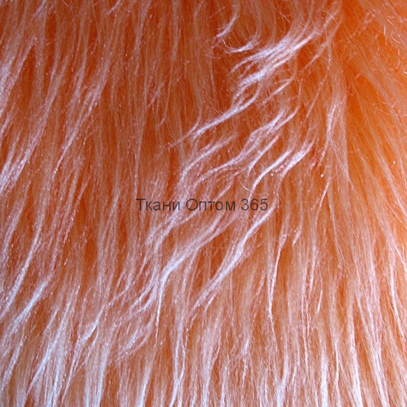 Искусственный мех оранжевый с белым ворсом ИП-225 (40мм) 