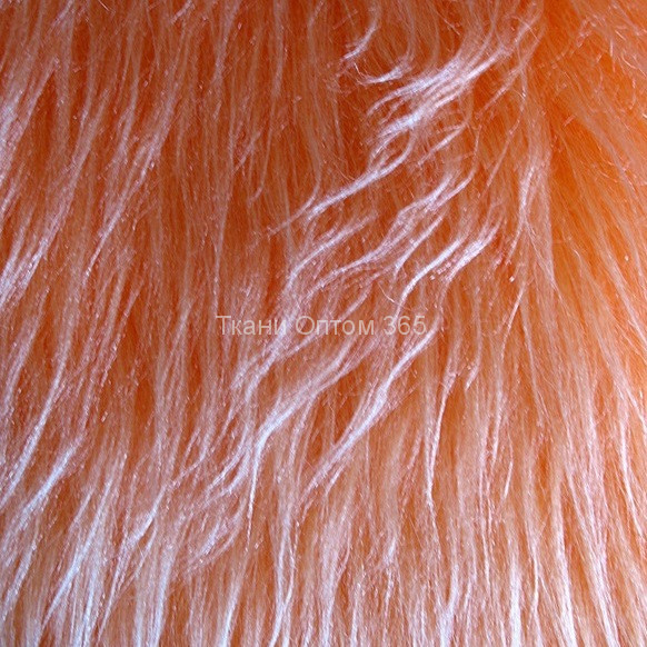 Искусственный мех оранжевый с белым ворсом ИП-225 (40мм) 