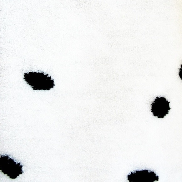 Искусственный мех далматин белый+чёрный 1 (14 мм) 