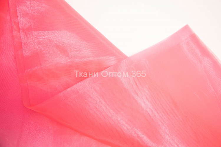 Ткань Органза розовый 2 