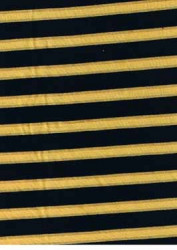Тенсел  полоска черная+желтая + люрекс ( 2.0 х1.5 см)