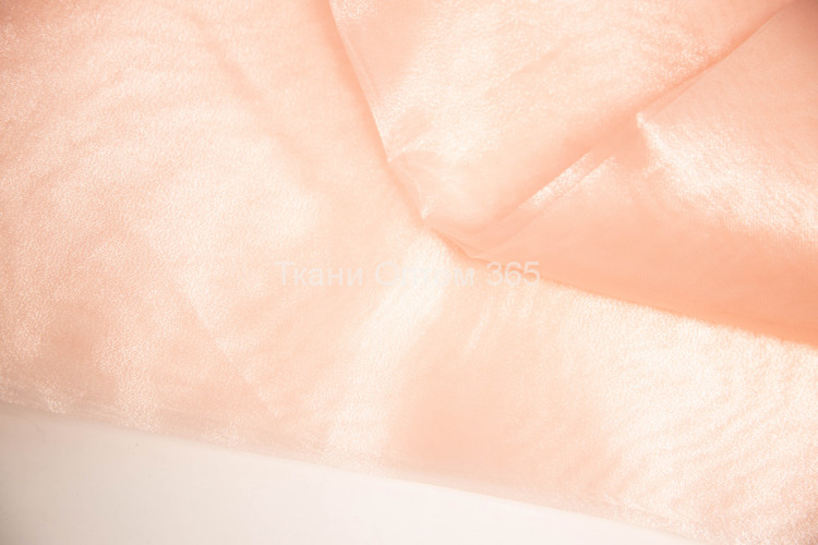 Ткань Органза бледно-розовый-8 