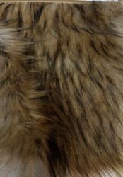 Мех длинноворсовый под Енота Рыже-черный