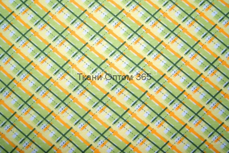  Футер 2-х нитка с рис. с/н  Клетка салатовая 