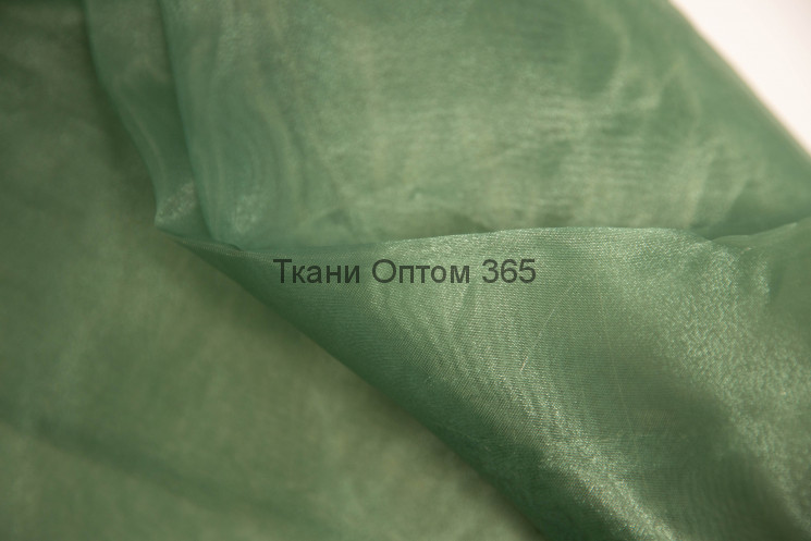 Ткань Органза серо-зеленый 30 