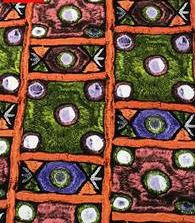 Вискоза с рисунком Павлин в клетке 