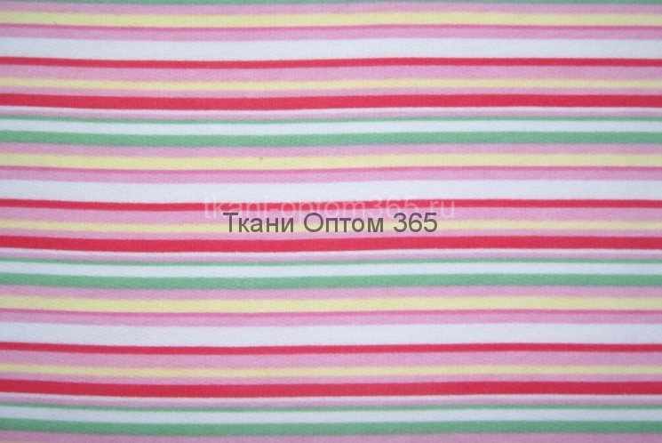  Футер 2-х нитка с рис. с/н  Полоска желтая+розовая+фуксия 