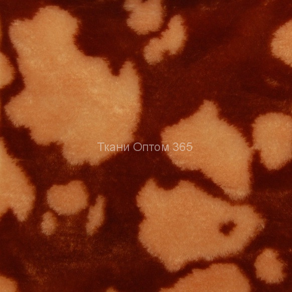 Искусственный мех телёнок рыжий+бежевый  ИЖН2-8Б6  (9 мм) 