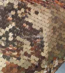 Ткань сетка с пайетками (1.8см) Золото