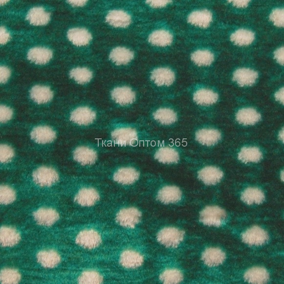 Искусственный мех горох белый на зеленом ИЖН20-1П8 (9 мм) 