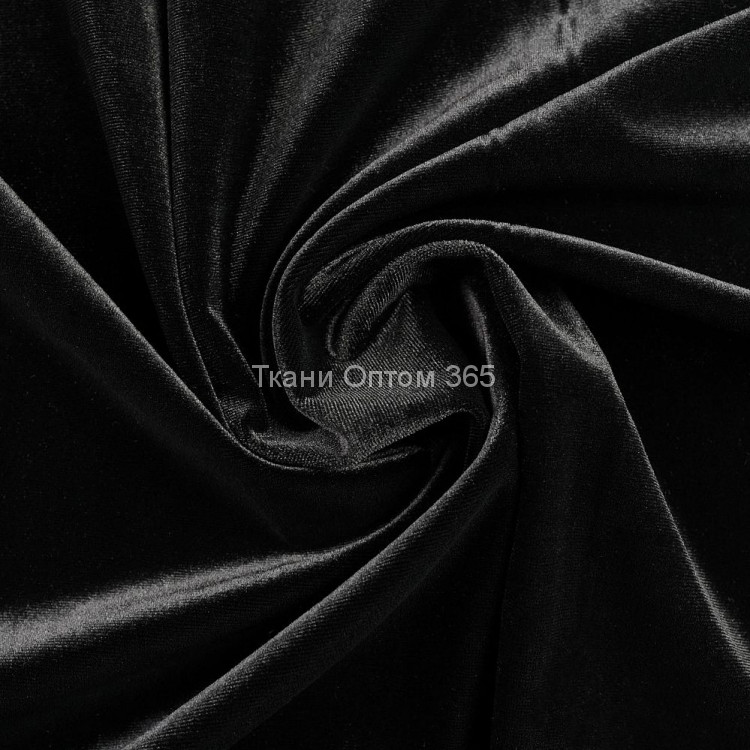 Бархат стрейч  черный 
