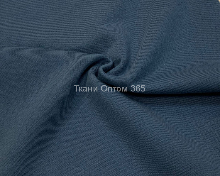 Футер 3-нитка г/к петельный  индиго 